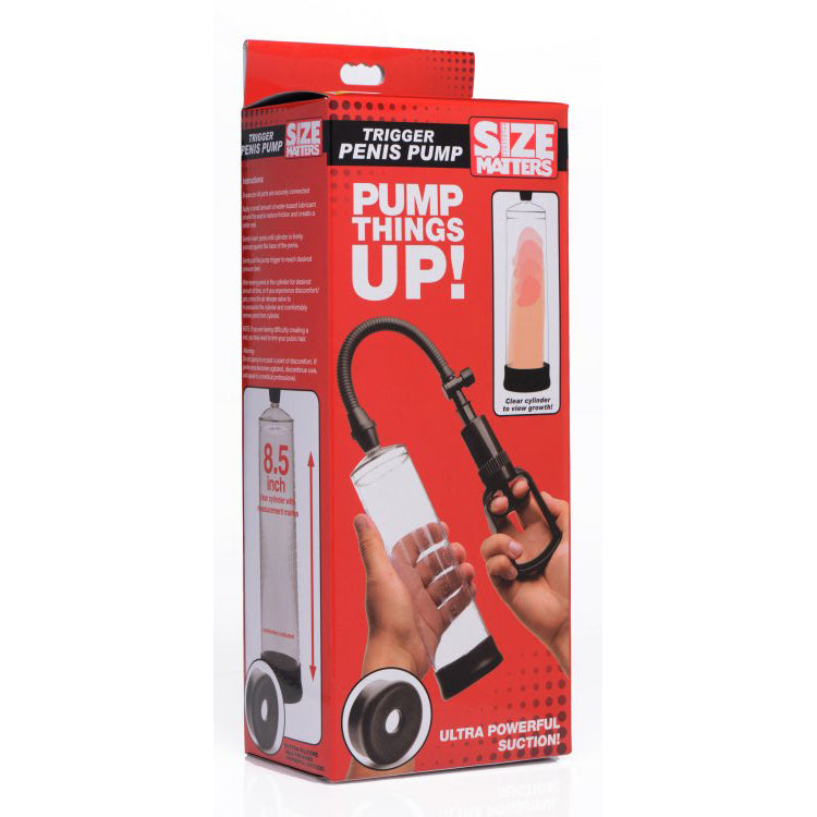 Size Matters Trigger Penis Pump | 848518034120 | Discreet Personal Wellness