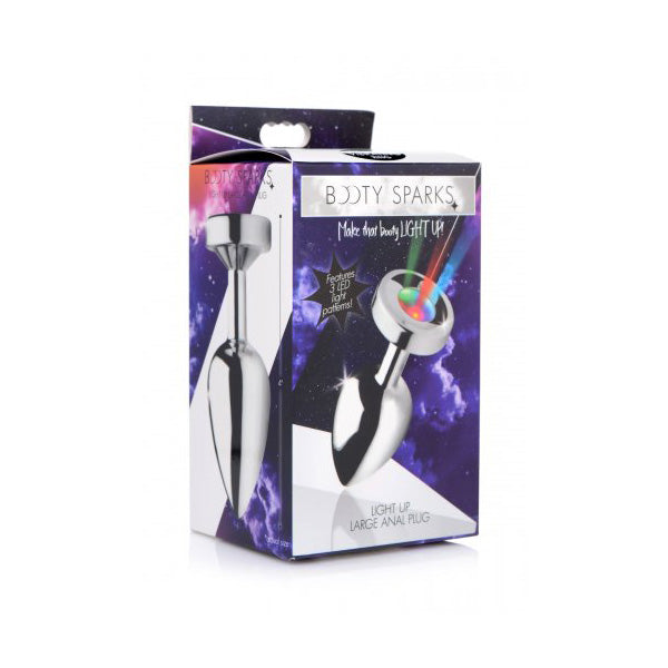 Booty Sparks Light Up Large Anal Plug | 848518034328 | Discreet Personal Wellness