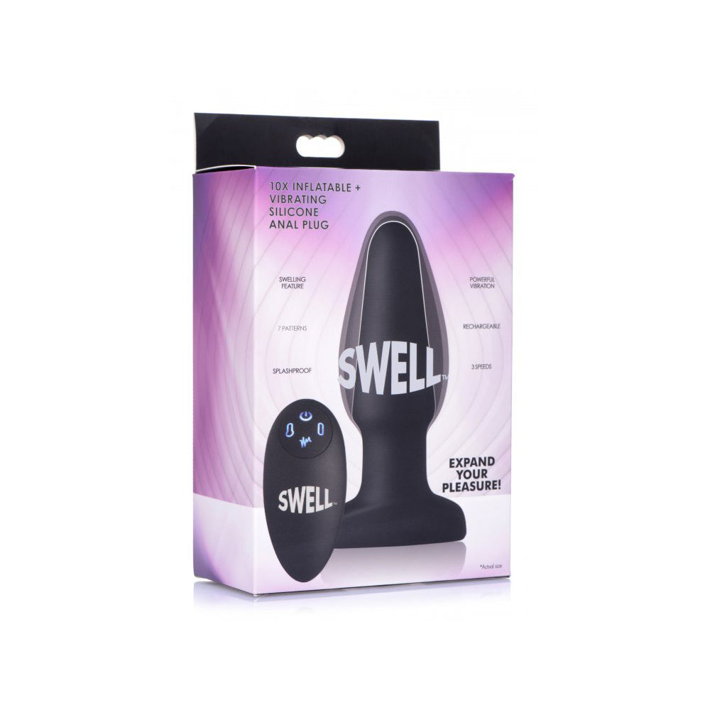 Swell Worlds First Remote Control Inflatable 10X Vibrating Silicone Anal Plug | 848518035240 | Discreet Personal Wellness