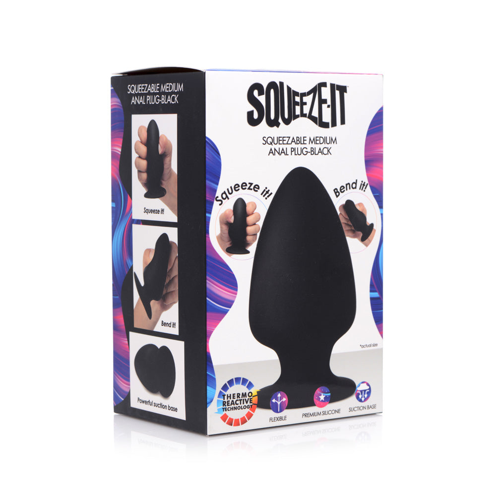 Squeeze-It Squeezable Silicone Anal Plug Medium | 848518035479 | Discreet Personal Wellness