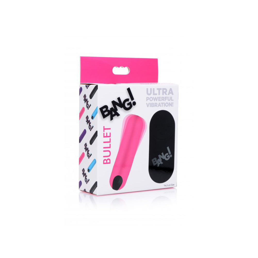 Bang! Vibrating Bullet W/ Remote Control Pink | 848518036421 | Discreet Personal Wellness