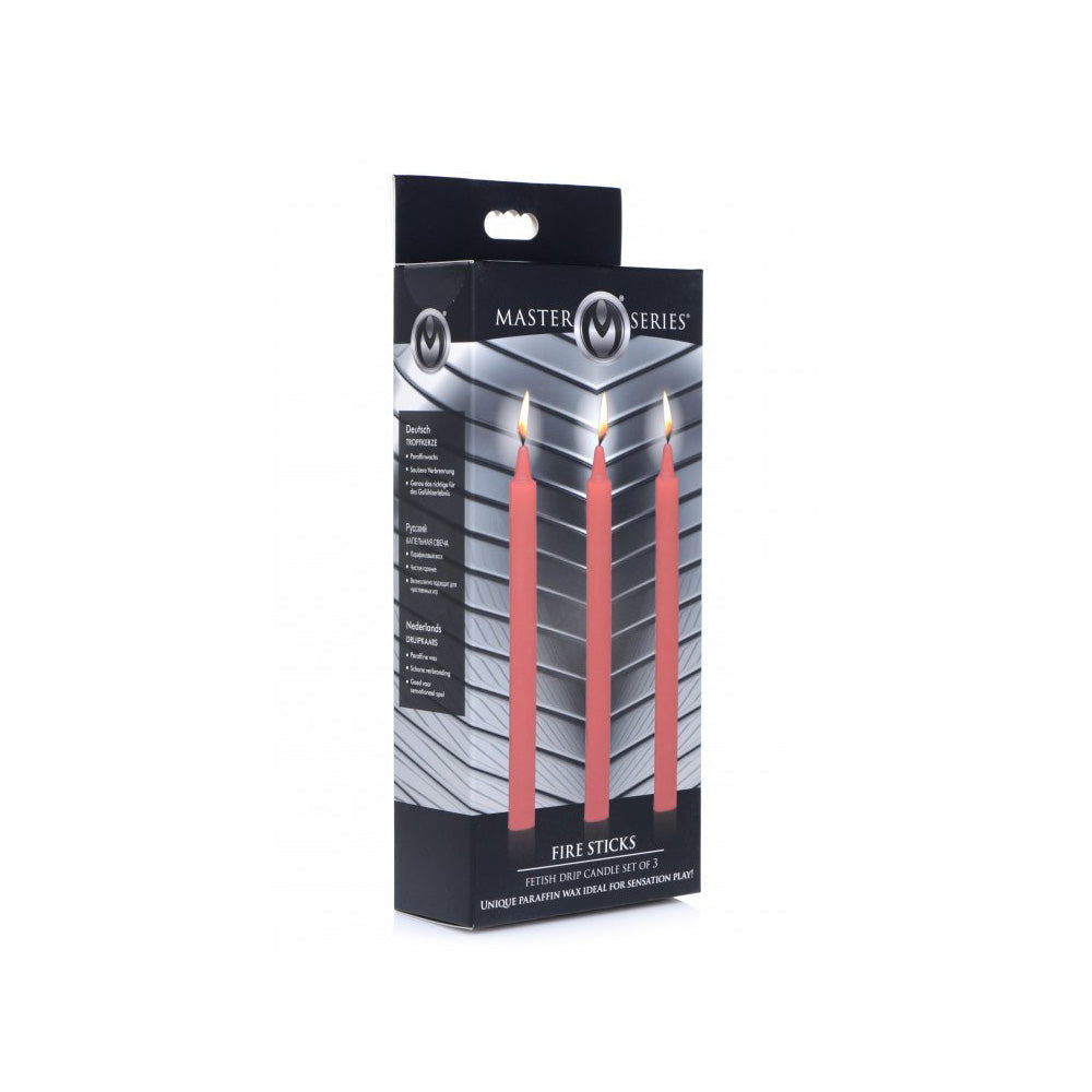 Master Series Fire Sticks Fetish Drip Candles Set Of 3 | 848518036469 | Discreet Personal Wellness