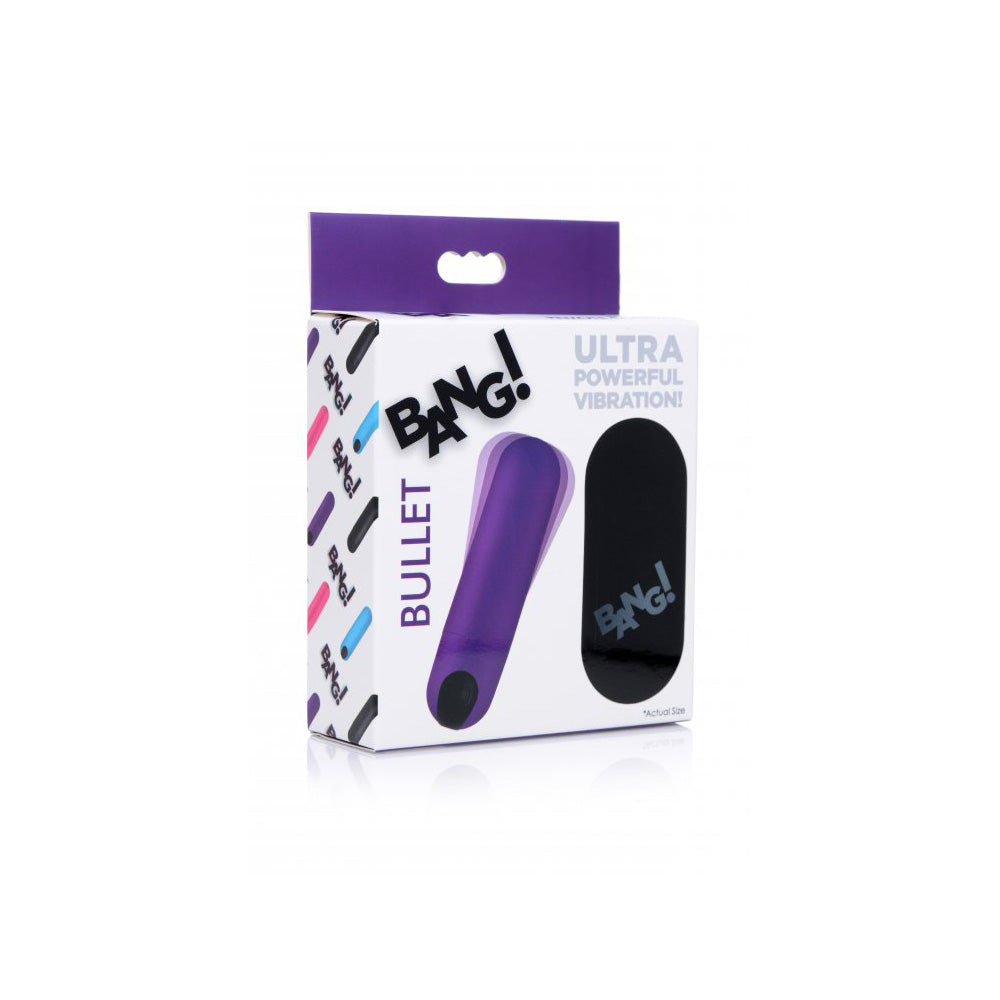 Bang! Vibrating Bullet W/ Remote Control Purple | 848518036483 | Discreet Personal Wellness