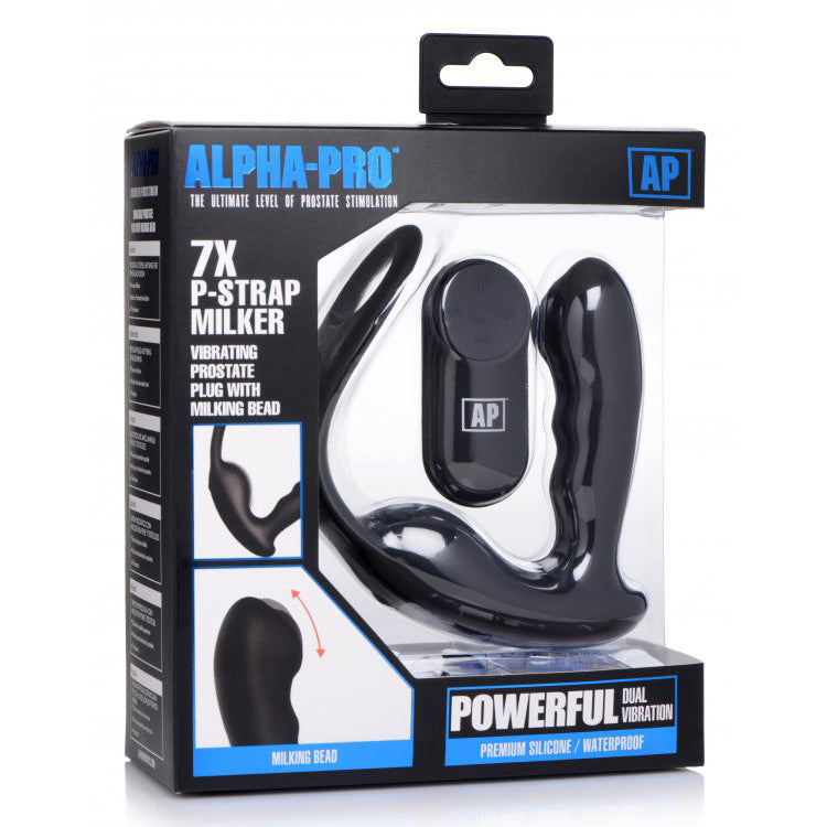 Alpha-Pro 7X P-Strap Milking And Vibrating Prostate Stimulator | 848518040046 | Discreet Personal Wellness