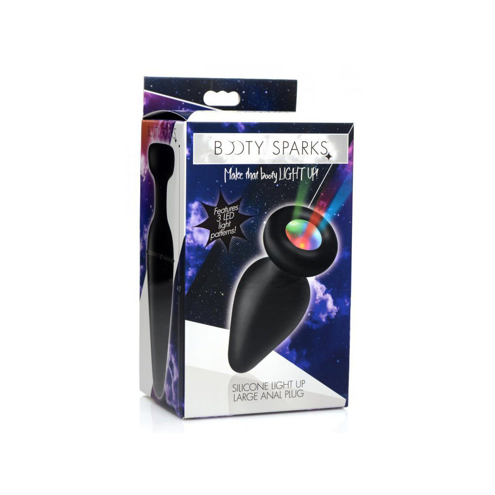 Booty Sparks Silicone Light-Up Large Anal Plug | 848518044440 | Discreet Personal Wellness