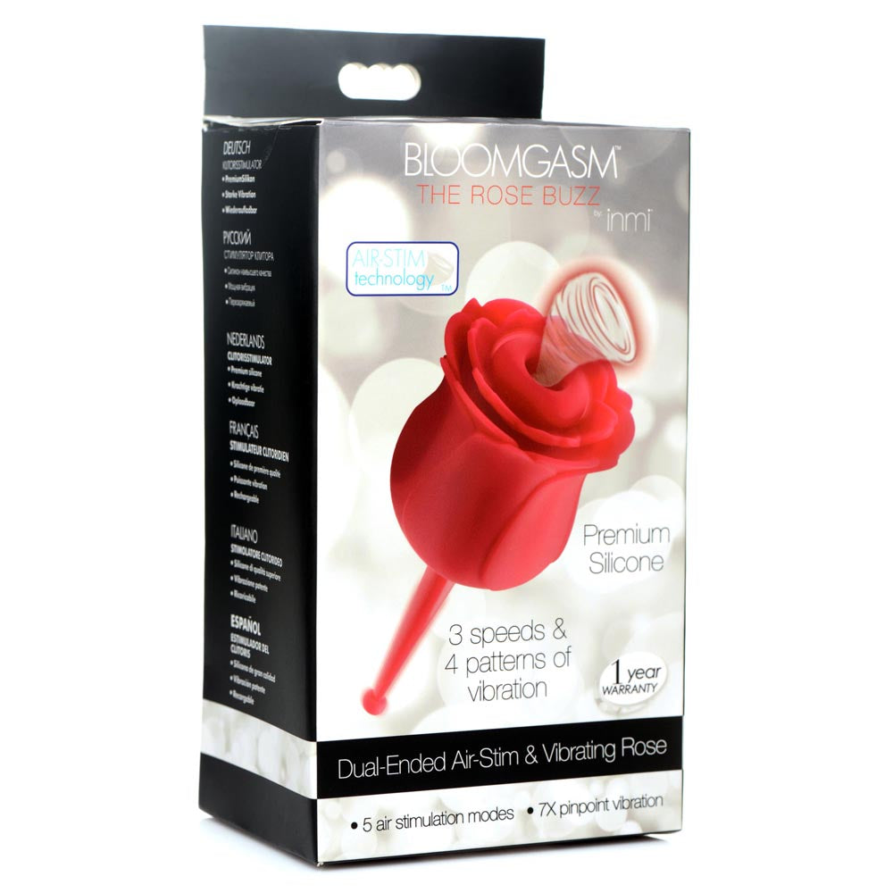 Bloomgasm Rose Buzz 7X Silicone Clitoris Stimulator And Vibrator | 848518045386 | Discreet Personal Wellness