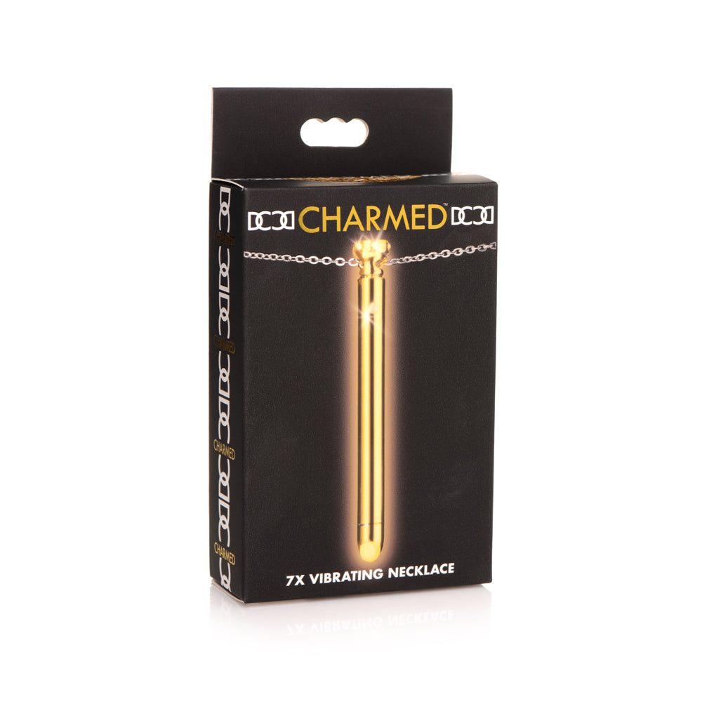 Charmed 7X Vibrating Necklace Gold | 848518046253 | Discreet Personal Wellness