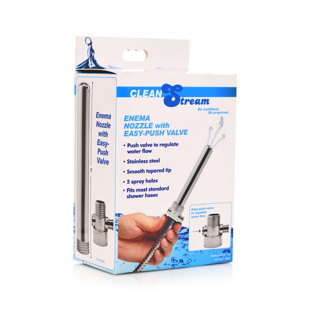 Cleanstream Enema Nozzle With Push Valve | 848518047342 | Discreet Personal Wellness