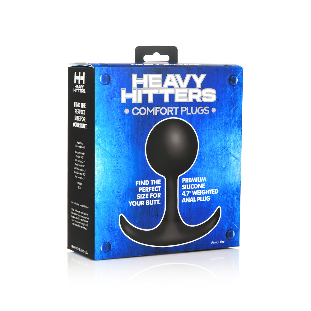 Heavy Hitters Comfort Plugs Premium Silicone 4.7'' Weighted Round Plug | 848518049179 | Discreet Personal Wellness