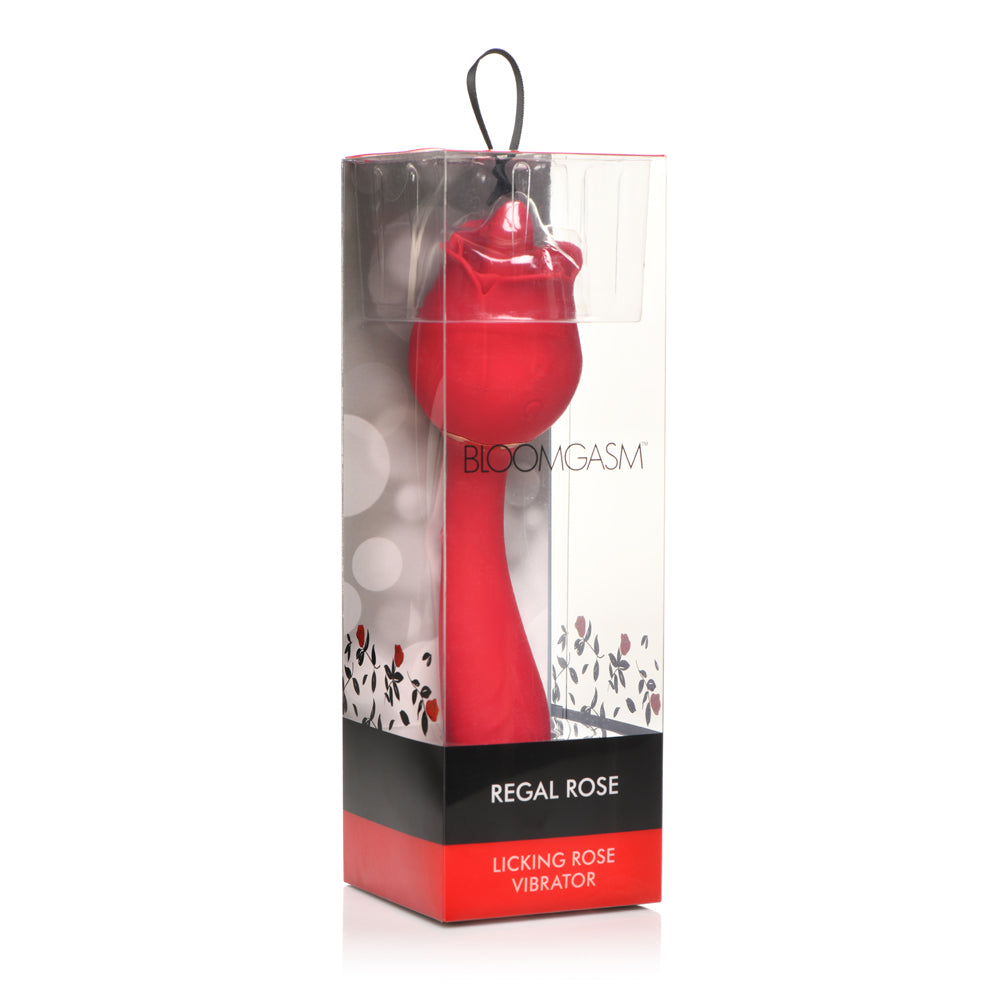 Bloomgasm Regal Rose Licking Rose Vibrator | 848518049292 | Discreet Personal Wellness