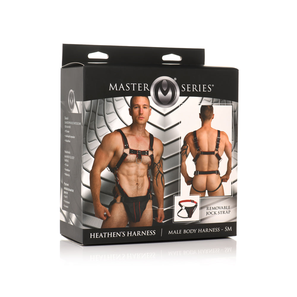 Master Series Heathen Harness Male Body Harness S/M | 848518049490 | Discreet Personal Wellness