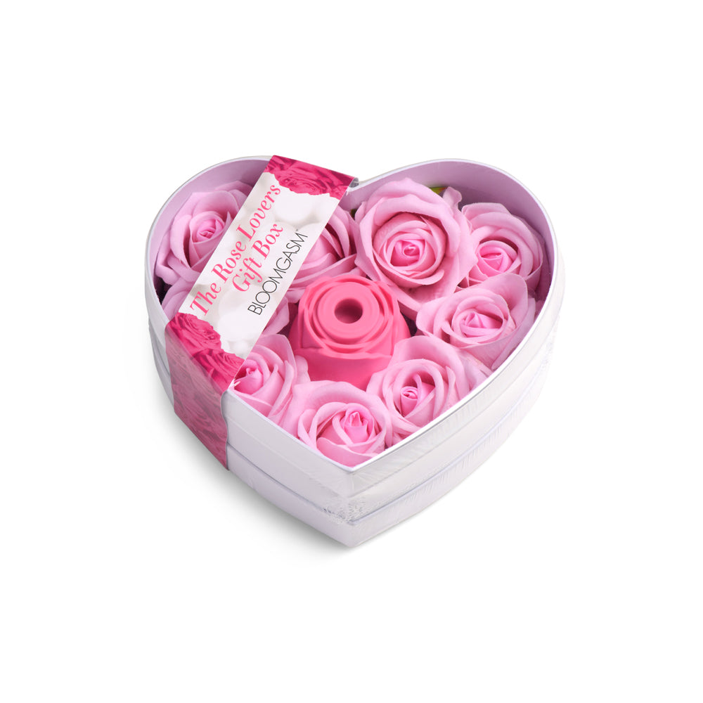 Bloomgasm Sucking Rose Heart Box Pink | 848518051226 | Discreet Personal Wellness