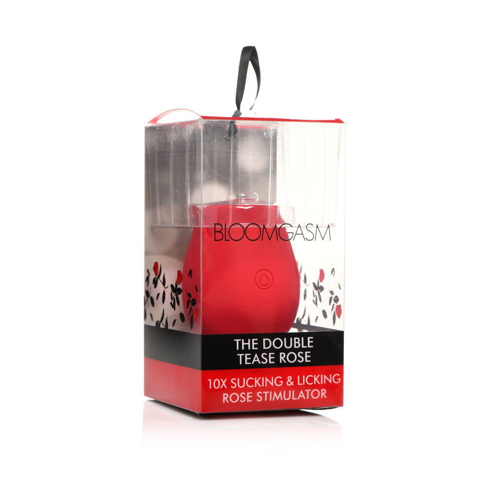 Bloomgasm The Double Tease Rose 10X Sucking & Licking | 848518051448 | Discreet Personal Wellness