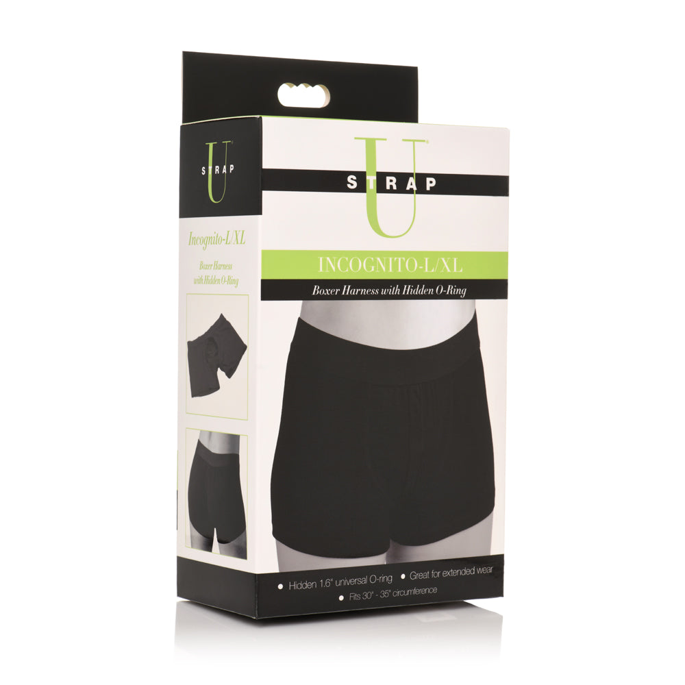 Strap U Incognito Boxer Style Harness W/ Hidden O-Ring Lxl | 848518051462 | Discreet Personal Wellness
