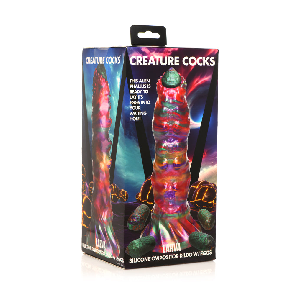 Creature Penis Larva Silicone Ovipositor Dildo W/ Eggs | 848518052001 | Discreet Personal Wellness