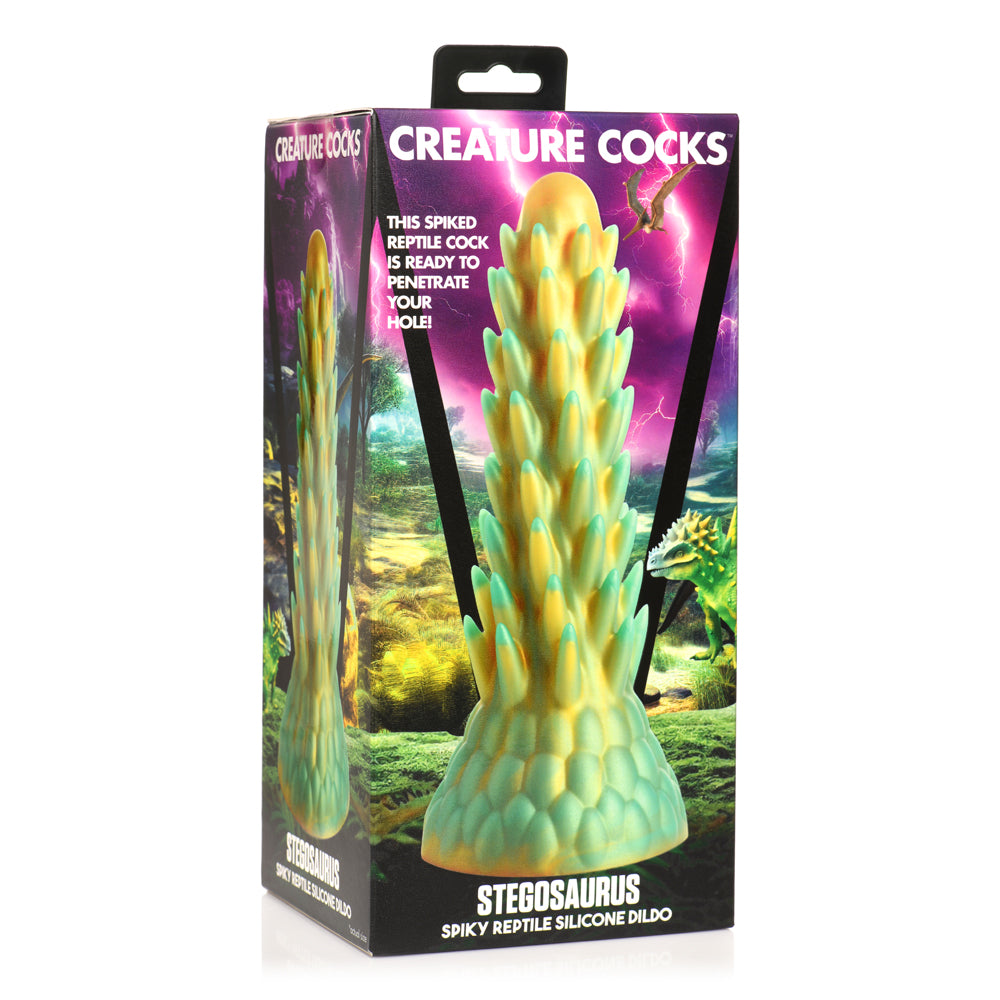 Creature Penis Stegosaurus Spiky Reptile Silicone Dildo | 848518053282 | Discreet Personal Wellness