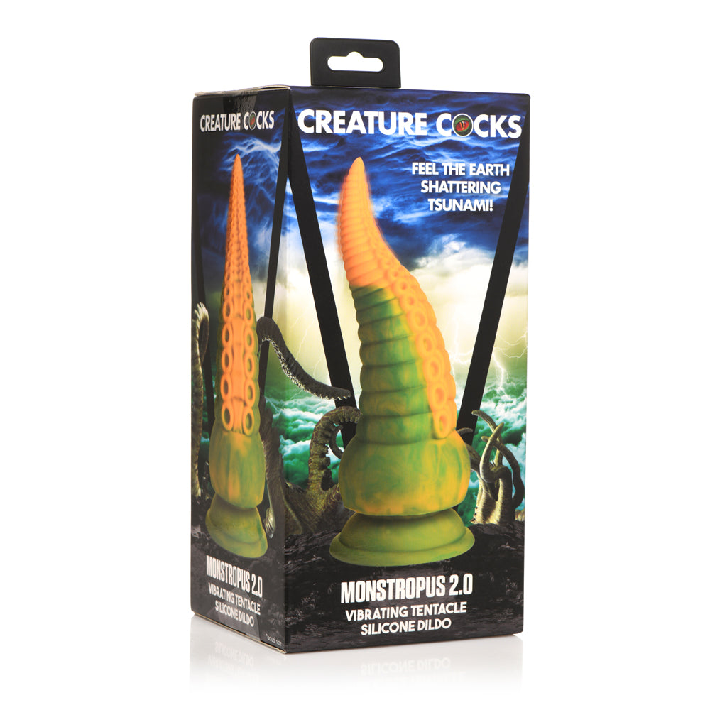 Creature Penis Monstropus 2.0 Vibrating Tentacle Silicone Dildo | 848518054609 | Discreet Personal Wellness