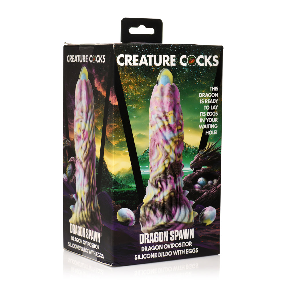 Creature Penis Dragon Spawn Dragon Ovipositor Silicone Dildo With Eggs | 848518055248 | Discreet Personal Wellness