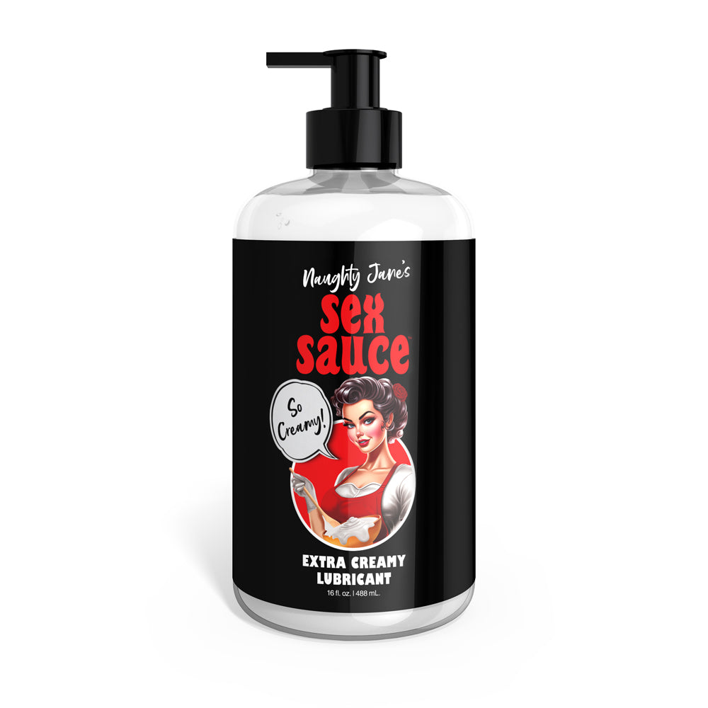 Naughty Jane's Sauce Extra Creamy Lubricant 16 oz. | 848518055682 | Discreet Personal Wellness