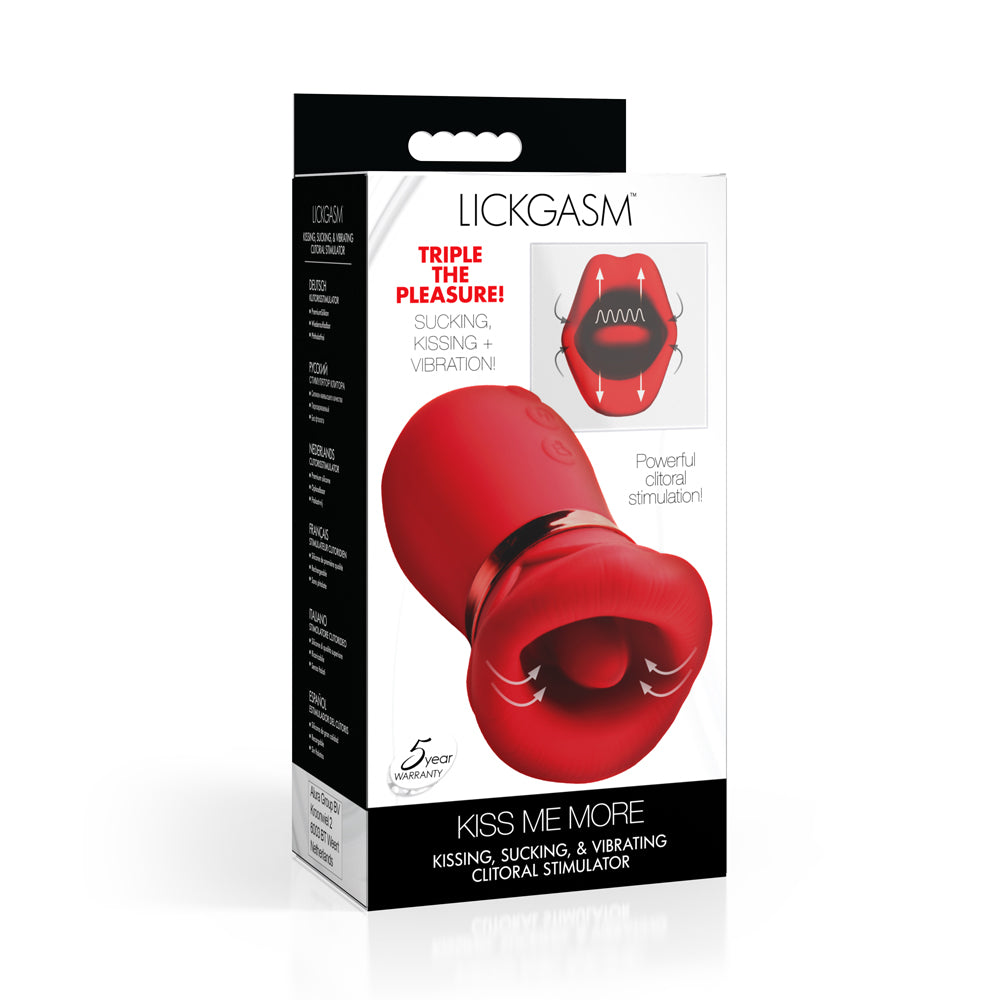 Lickgasm Kiss Me More Kissing, Sucking, & Vibrating Clitoral Stimulator | 848518055842 | Discreet Personal Wellness