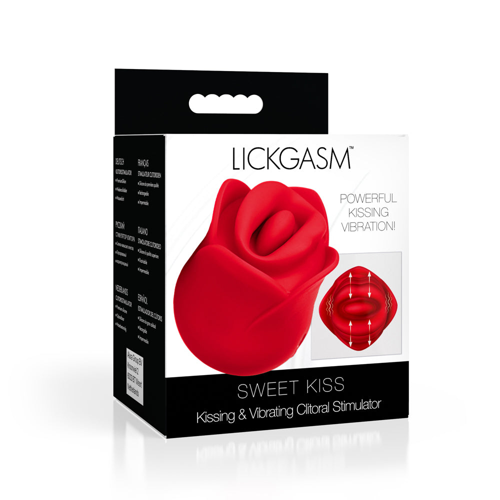 Lickgasm Sweet Kiss Kissing & Vibrating Clitoral Stimulator Red | 848518056245 | Discreet Personal Wellness