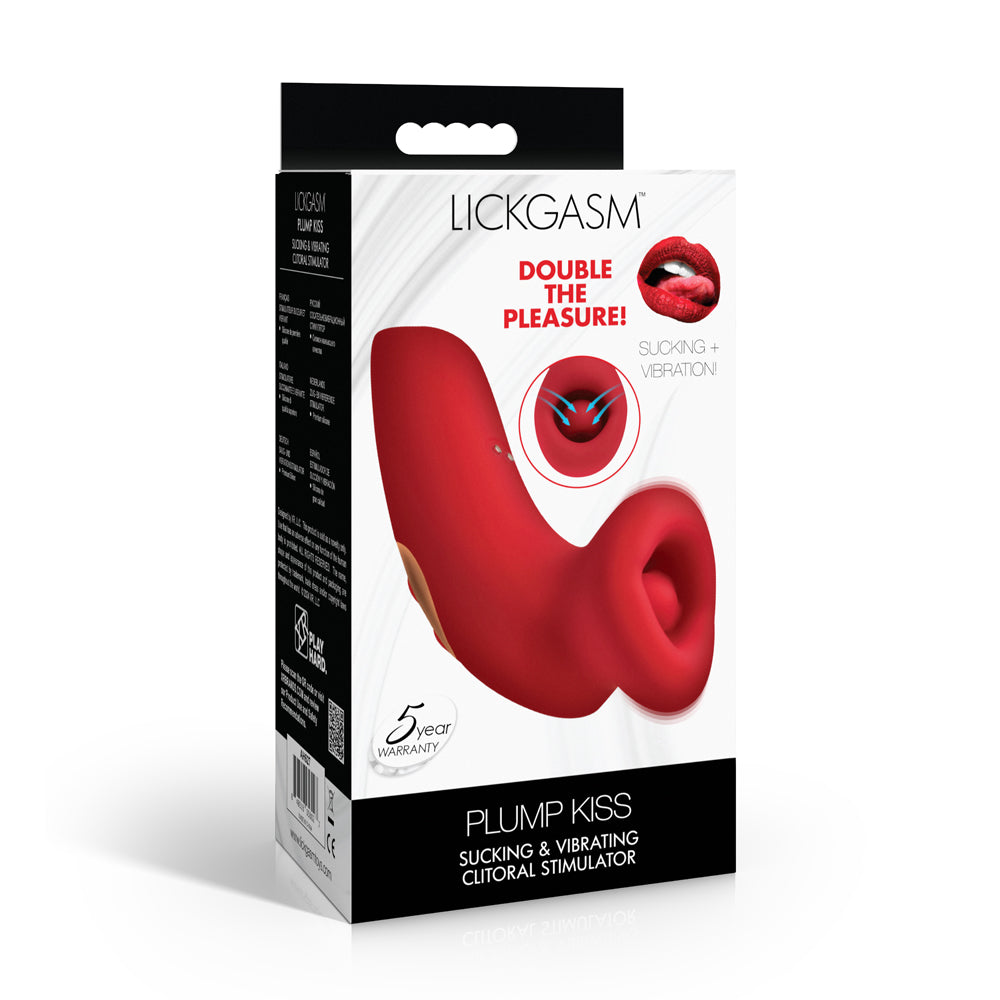 Lickgasm Plump Kiss Sucking & Vibrating Clitoral Stimulator | 848518058027 | Discreet Personal Wellness