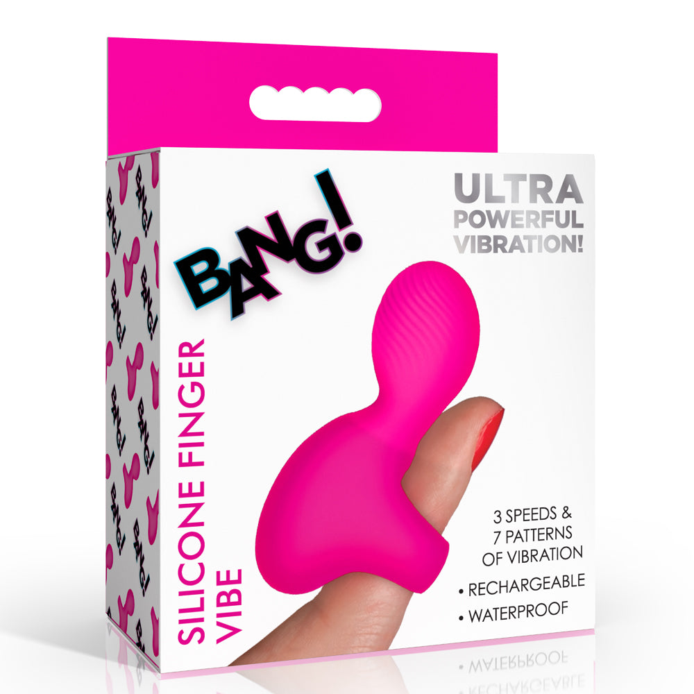 Bang! Silicone Finger Vibrator Pink | 848518059383 | Discreet Personal Wellness