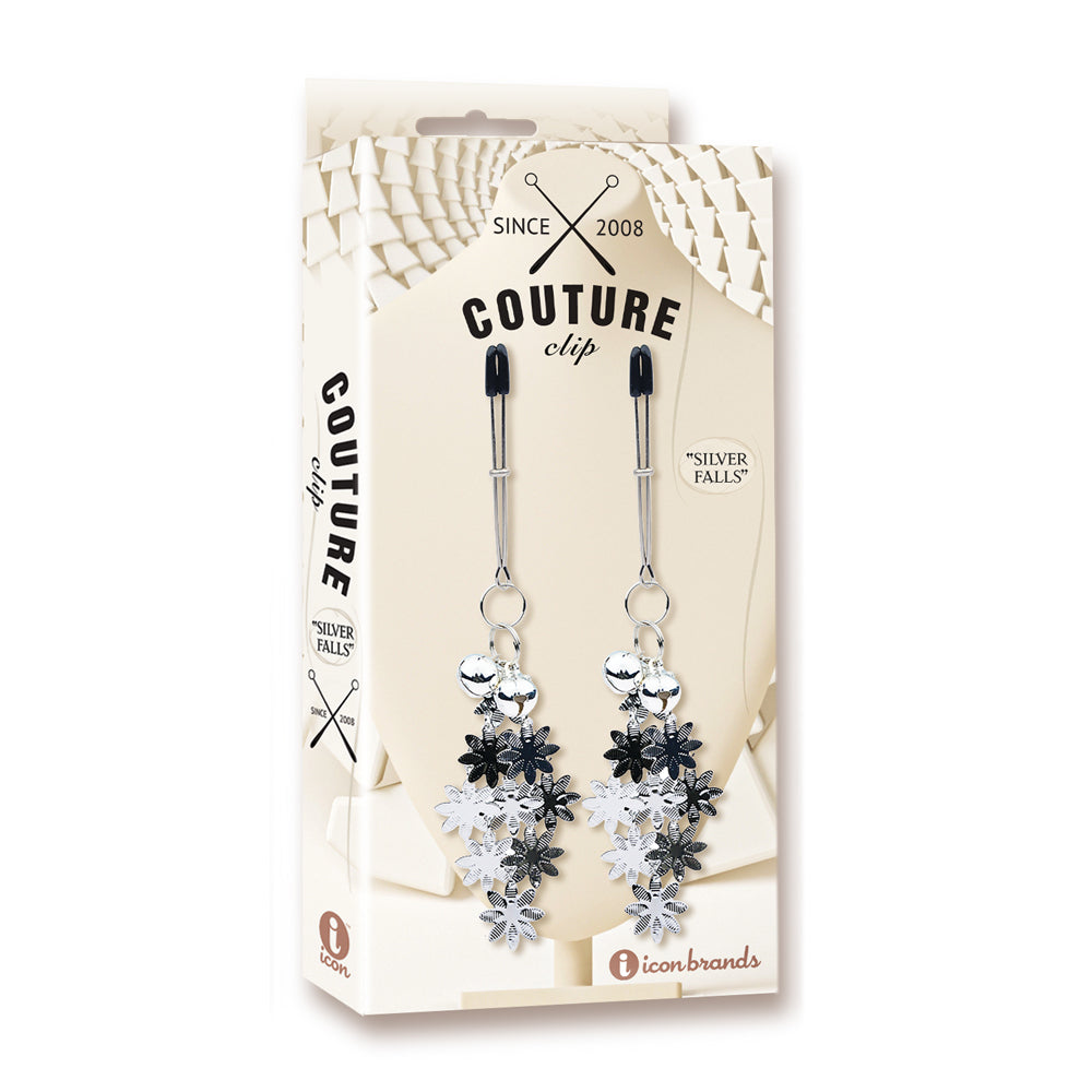 Couture Clips Luxury Nipple Clamps Silver Falls | 848741033044 | Discreet Personal Wellness
