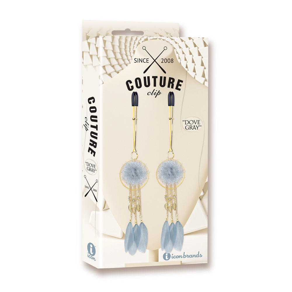 Couture Clips Luxury Nipple Clamps Dove Grey | 848741033051 | Discreet Personal Wellness