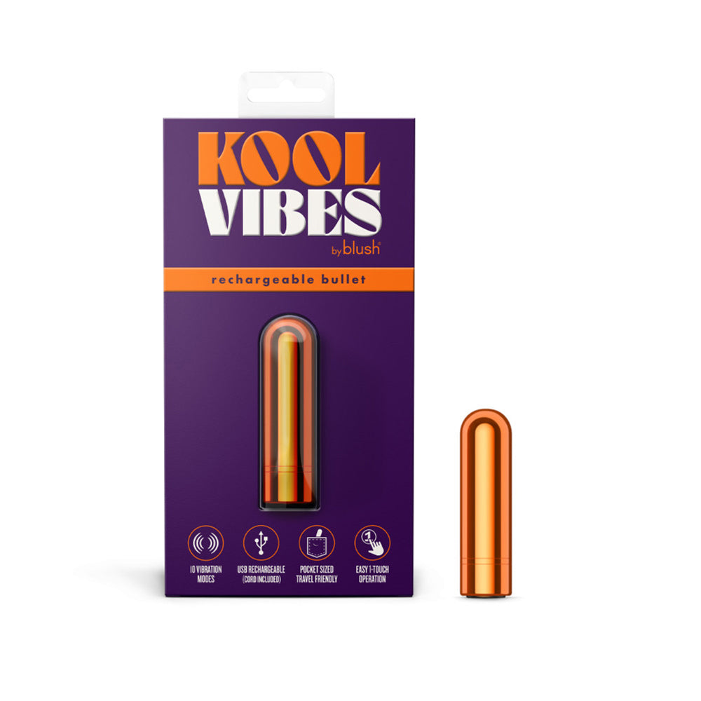 Kool Vibes Rechargeable Mini Bullet Tangerine | 850002870510 | Discreet Personal Wellness