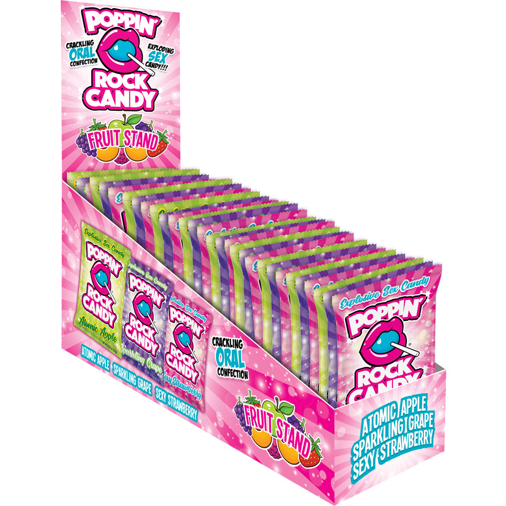 Popping Rock Fruits Stand 36Ct Display | 850006647217 | Discreet Personal Wellness