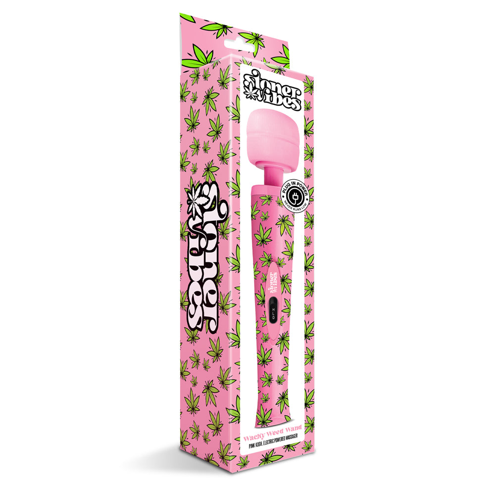 Stoner Vibes Wacky Weed Wand Massager Pink Kush | 850010096780 | Discreet Personal Wellness