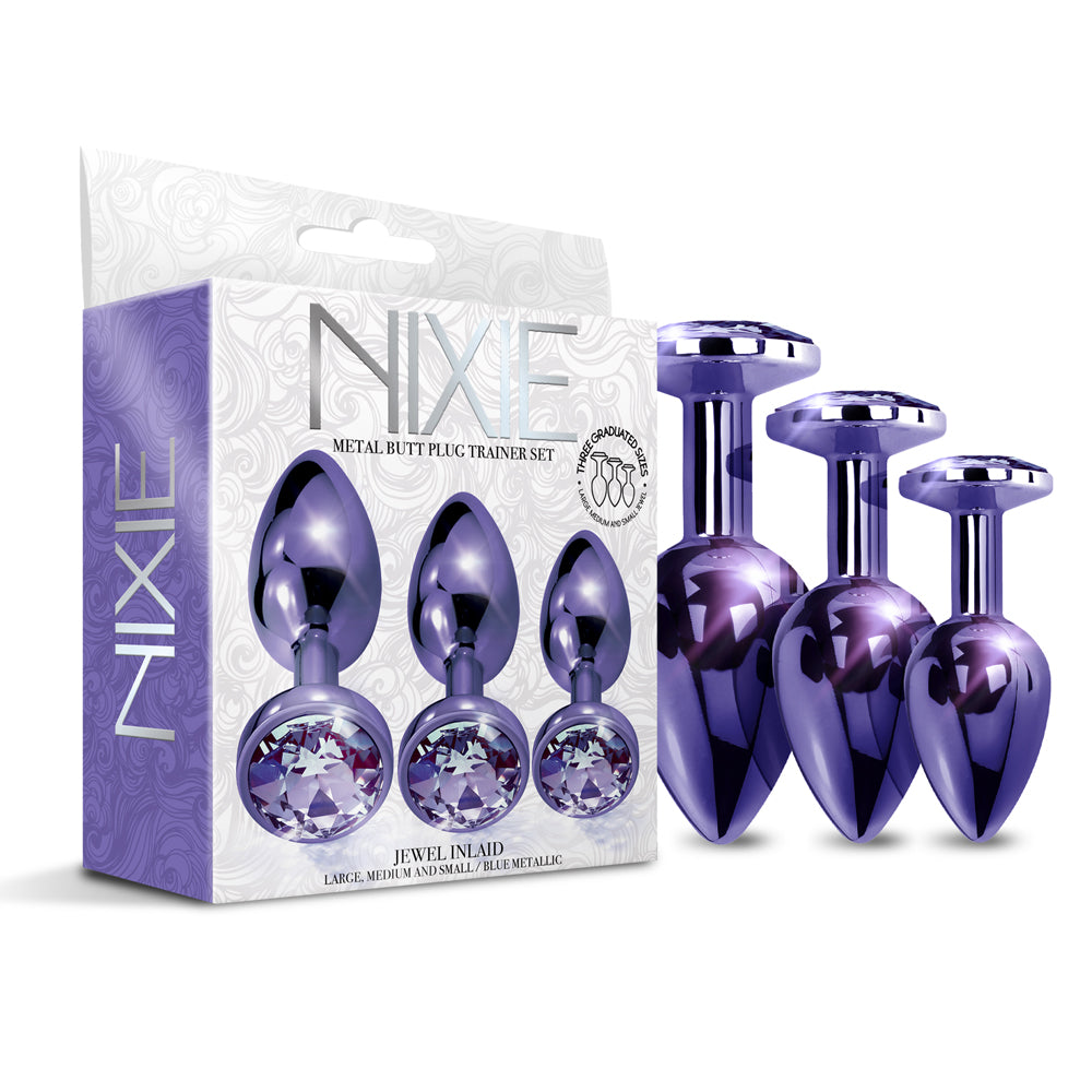 Nixie Metal Butt Plug Trainer Set Purple Metallic | 850010096926 | Discreet Personal Wellness