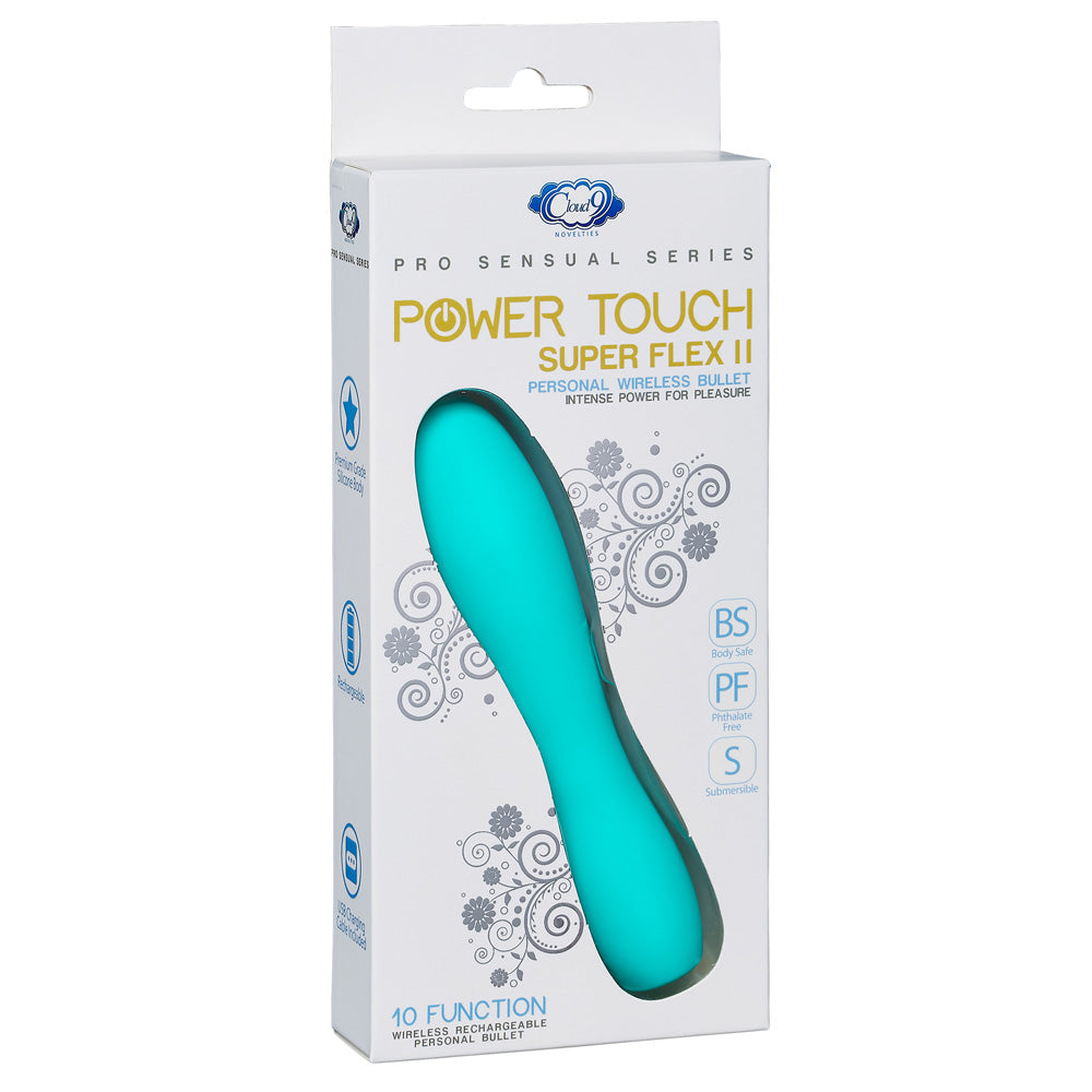Pro Sensual Power Touch Series Super Flex II Teal | 850013016808 | Discreet Personal Wellness