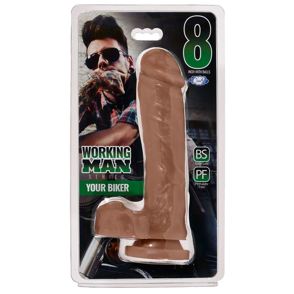 Working Man 8" Thick W/Balls Your Biker | 850013016976 | Discreet Personal Wellness