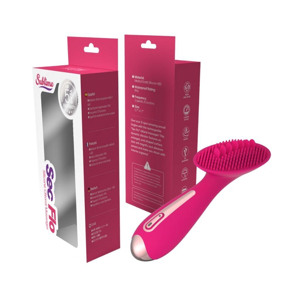 Sublime Sec Flo Silicone Clitoral Massager Pink | 850017269101 | Discreet Personal Wellness