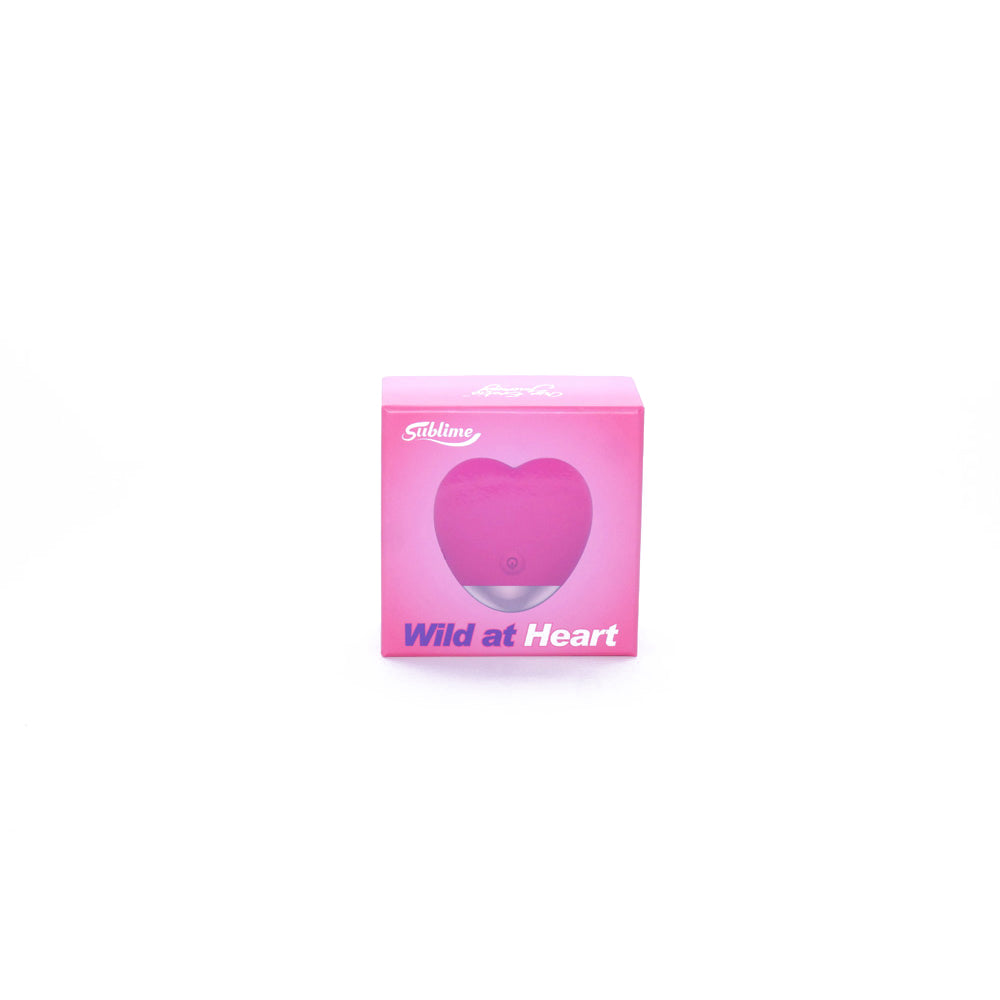 Sublime Wild At Heart Silicone External Heart Shaped Vibe Pink | 850017269323 | Discreet Personal Wellness