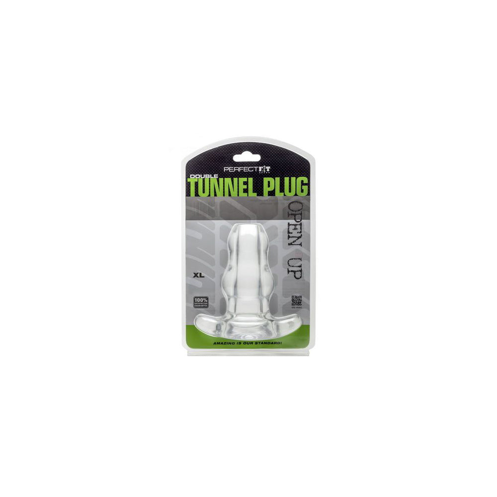 Double Tunnel Plug - X- Large - Clear | 852184004530 | Discreet Personal Wellness