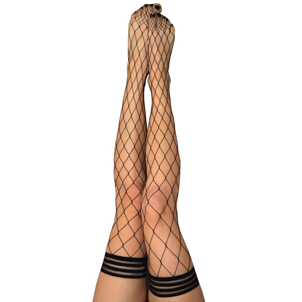 Michelle Black Large Net Fishnet Size A | 852531004916 | Discreet Personal Wellness