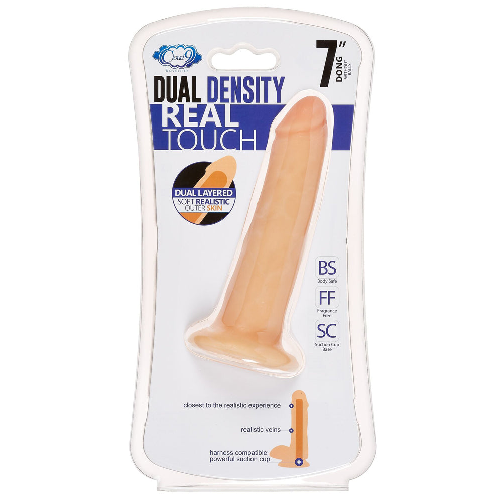 Cloud 9 Dual Density Real Touch 7" Tan | 853545008198 | Discreet Personal Wellness