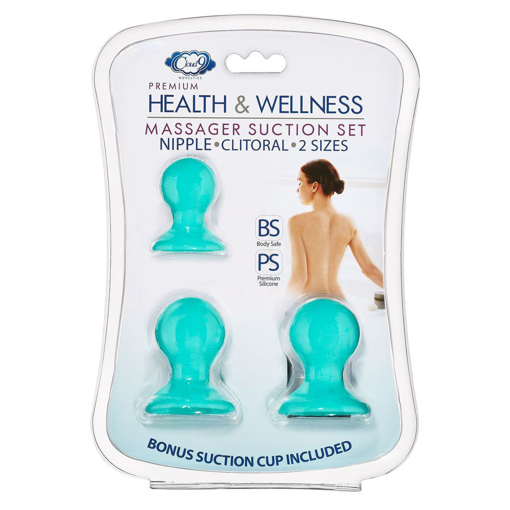 Cloud 9 Health & Wellness Nipple-Clitoral Suction Kit Teal | 853545008983 | Discreet Personal Wellness