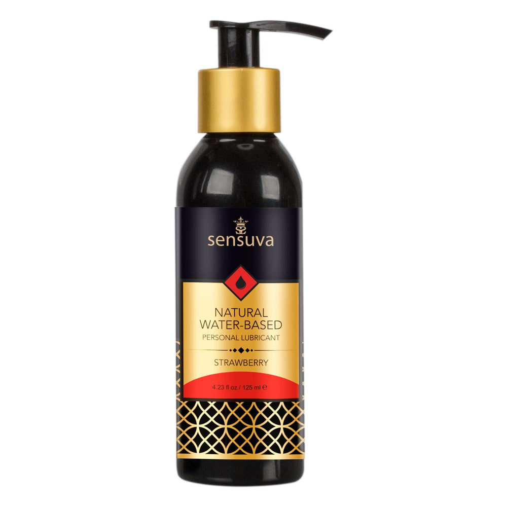 Natural Water-Based Personal Moisturizer Strawberry 4 oz. Bottle | 855559003824 | Discreet Personal Wellness