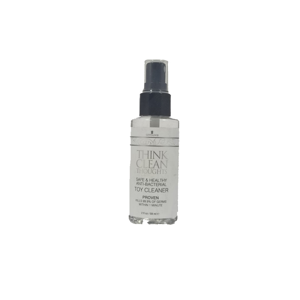 Think Clean Thoughts Anti Bacterial Toy Cleaner 2 oz. Bottle | 855559007211 | Discreet Personal Wellness