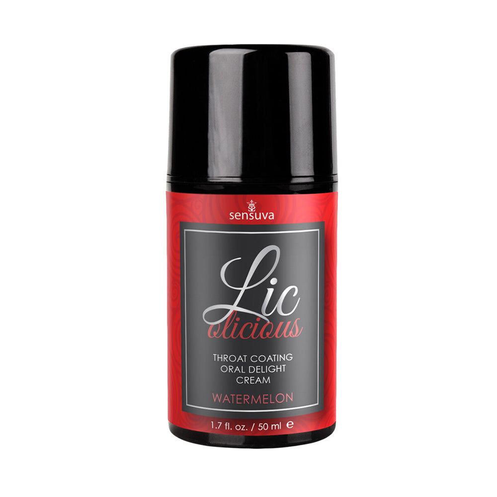 Lic-O-Licious Watermelon Oral Delight Cream 1.7 oz. Bottle | 855559007259 | Discreet Personal Wellness