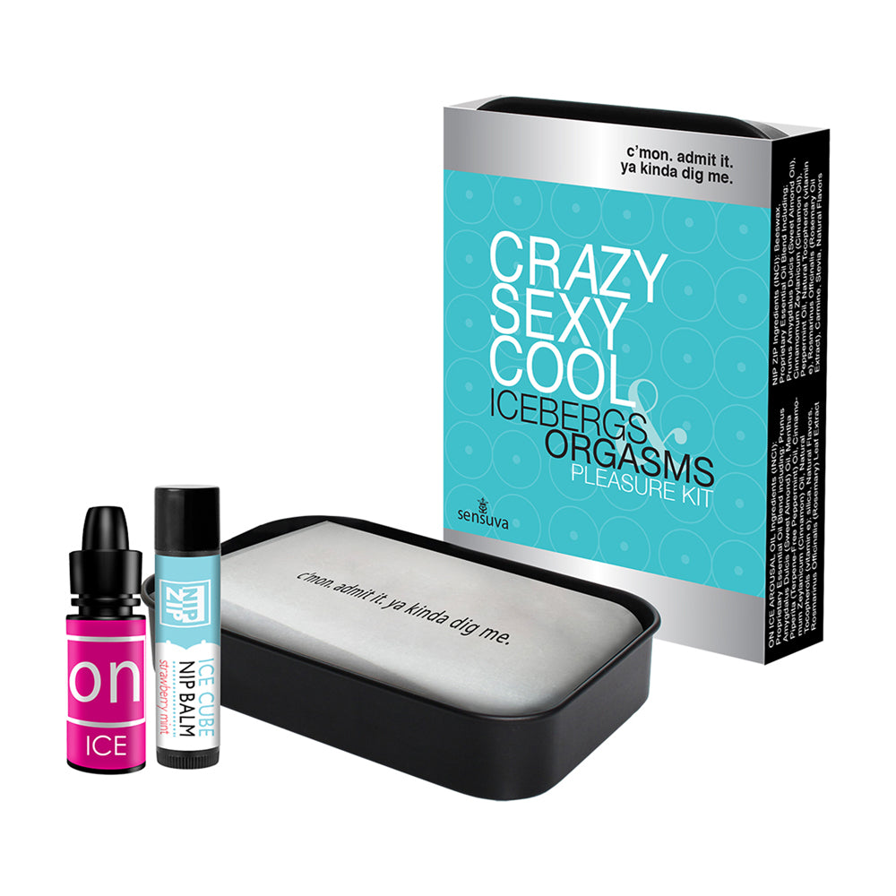 Crazy Sexy Cool Icebergs & Orgasms Cooling Arousal Pleasure Kit | 855559008027 | Discreet Personal Wellness