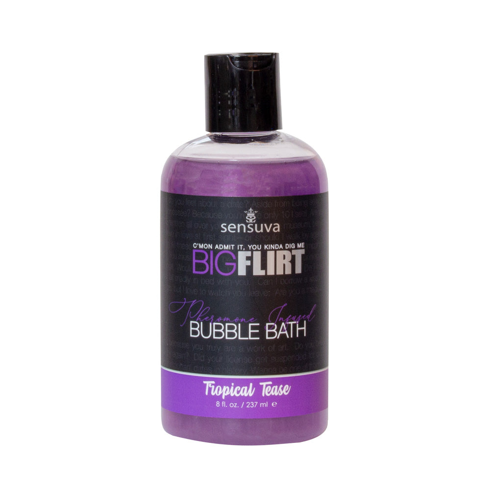 Big Flirt Pheromone Bubble Bath Tropical Tease 8 oz. Bottle | 855559008263 | Discreet Personal Wellness