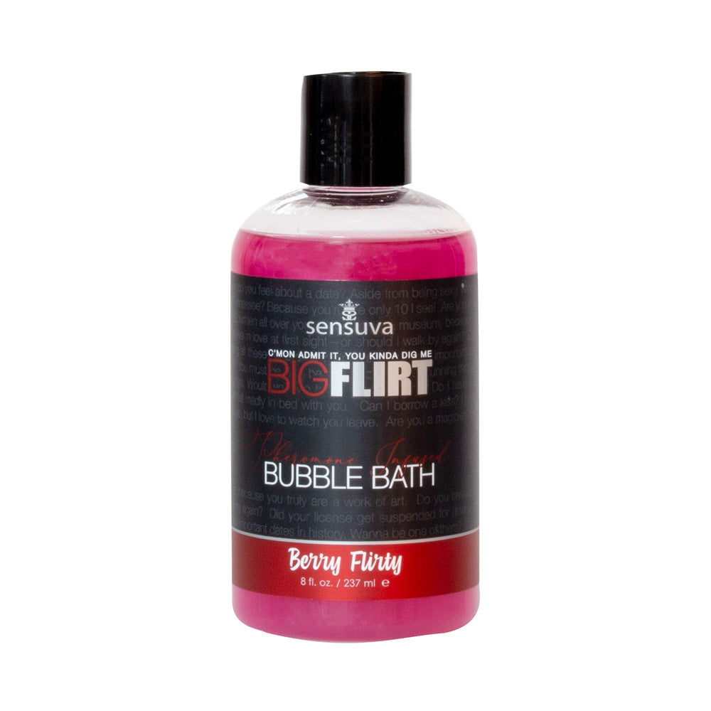 Big Flirt Pheromone Bubble Bath Berry Flirty 8 oz. Bottle | 855559008294 | Discreet Personal Wellness