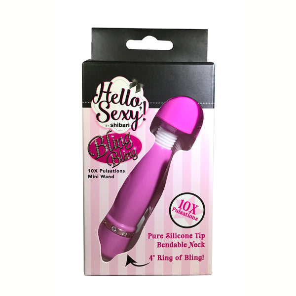 Hello Sexy! Bling Bling Mini Wand Pink | 859612002205 | Discreet Personal Wellness