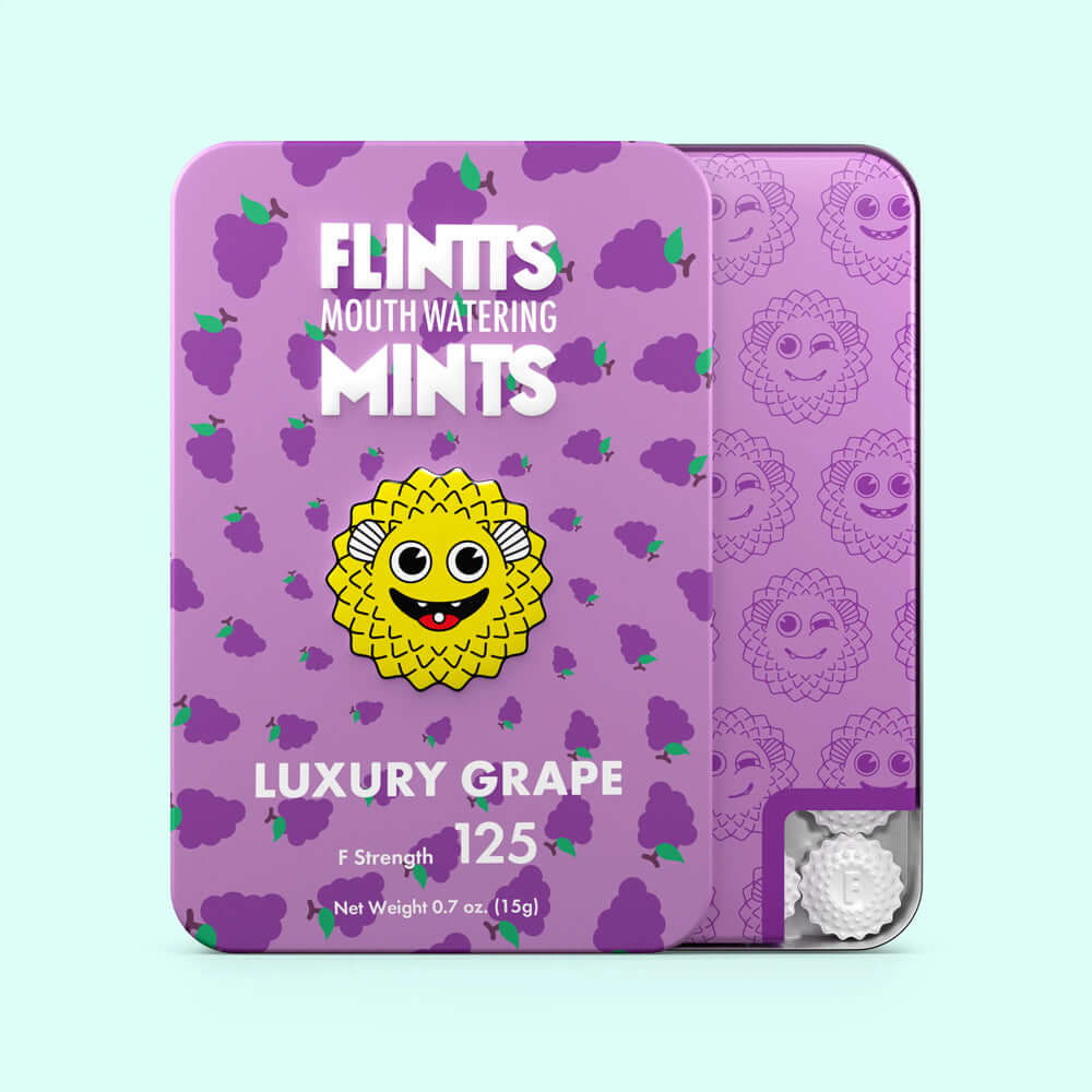Flintts Mints Luxury Grape F Strength 125 | 860000693387 | Discreet Personal Wellness
