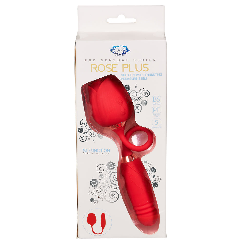 Cloud 9 Health & Wellness Rose Plus W/ Thrusting Pleasure Stem | 860008249777 | Discreet Personal Wellness
